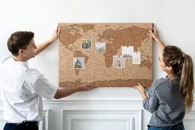 Korková nástenka mapa sveta do detskej izby