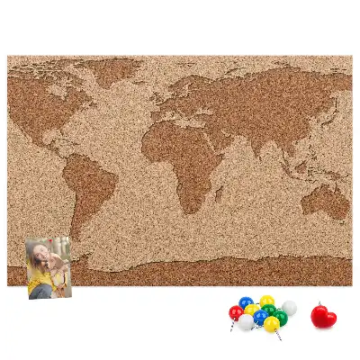 Korková nástenka mapa sveta do detskej izby
