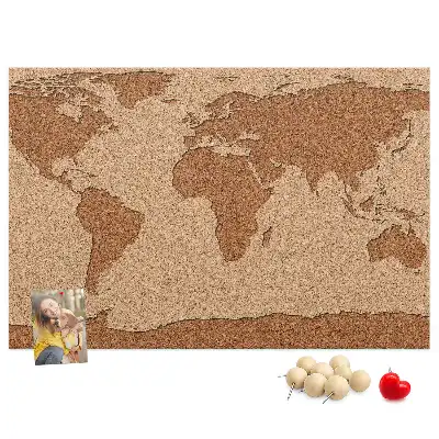 Korková nástenka mapa sveta do detskej izby