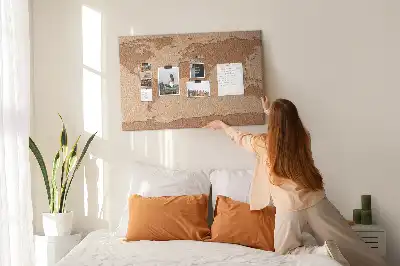 Korková nástenka mapa sveta do detskej izby