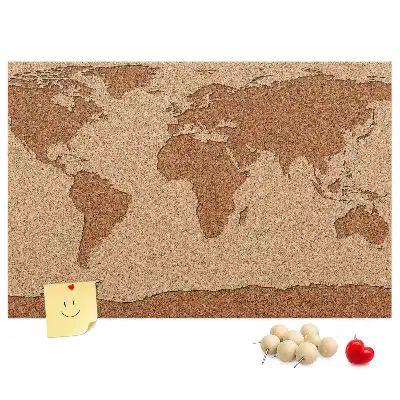 Korková nástenka mapa sveta do detskej izby