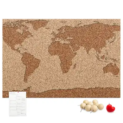 Korková nástenka mapa sveta do detskej izby