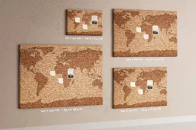 Korková nástenka mapa sveta do detskej izby