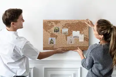 Korková nástenka mapa sveta do detskej izby
