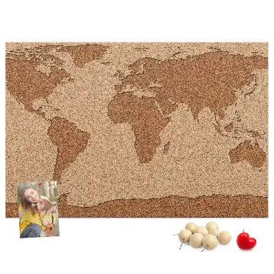 Korková nástenka mapa sveta do detskej izby