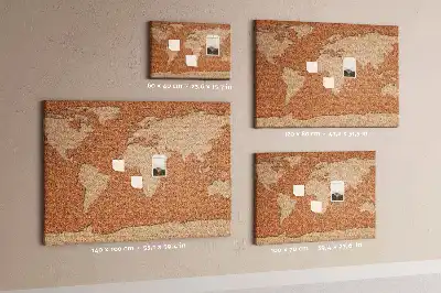 Korková nástenka do detskej izby s motívom mapy