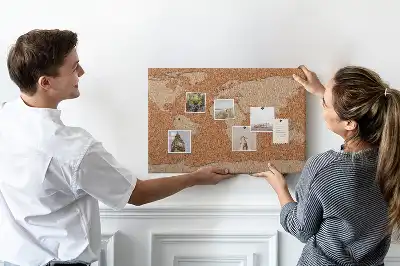 Korková nástenka do detskej izby s motívom mapy