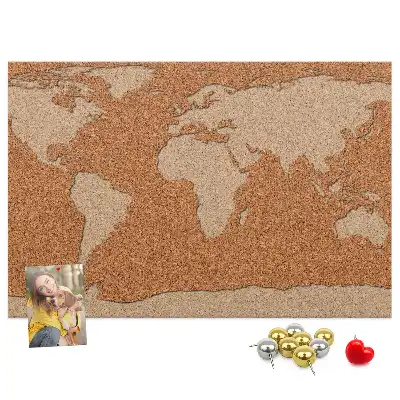 Korková nástenka do detskej izby s motívom mapy
