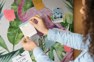 Korková nástenka Príroda plameniaky