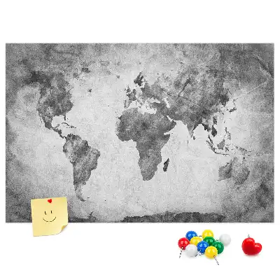 Korková nástenka Atlas pevnín sveta