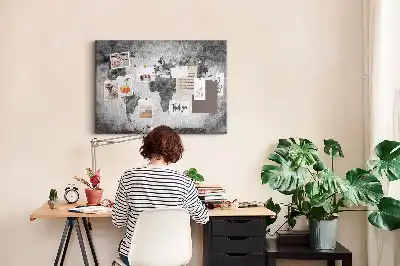 Korková nástenka Atlas pevnín sveta