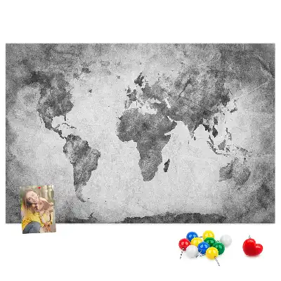 Korková nástenka Atlas pevnín sveta