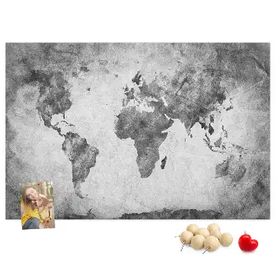 Korková nástenka Atlas pevnín sveta