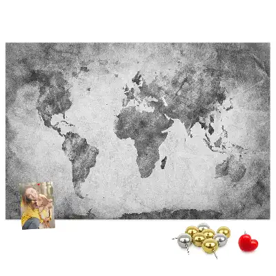 Korková nástenka Atlas pevnín sveta