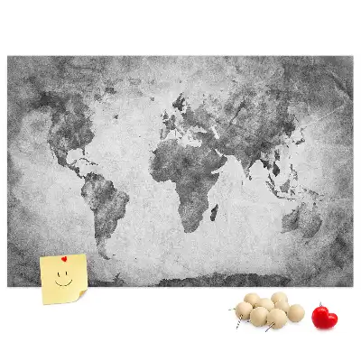 Korková nástenka Atlas pevnín sveta