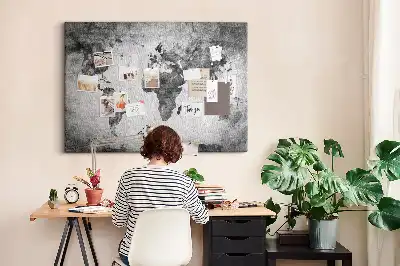 Korková nástenka Atlas pevnín sveta