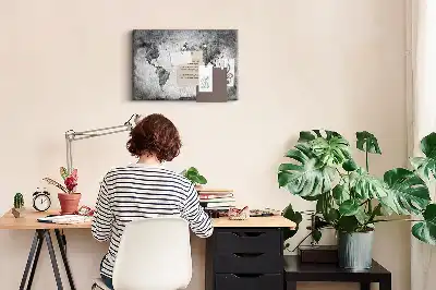 Korková nástenka Atlas pevnín sveta