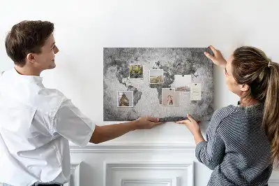 Korková nástenka Atlas pevnín sveta