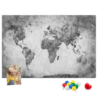 Korková nástenka Atlas pevnín sveta