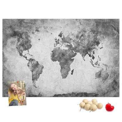 Korková nástenka Atlas pevnín sveta