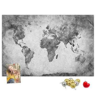 Korková nástenka Atlas pevnín sveta