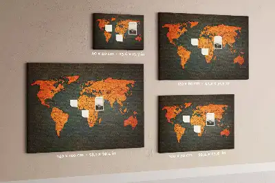 Veľká nástenka do detskej izby s motívom mapy sveta