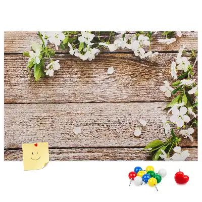 Nástenka do detskej izby Kvety na dreve