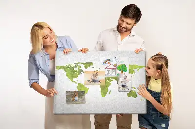 Nástenná mapa sveta Akvarely do detskej izby