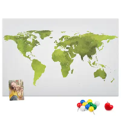 Nástenná mapa sveta Akvarely do detskej izby