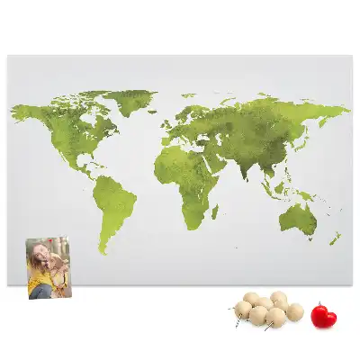 Nástenná mapa sveta Akvarely do detskej izby