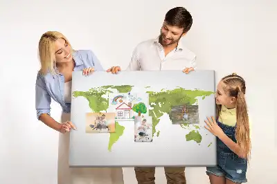 Nástenná mapa sveta Akvarely do detskej izby