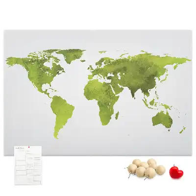 Nástenná mapa sveta Akvarely do detskej izby
