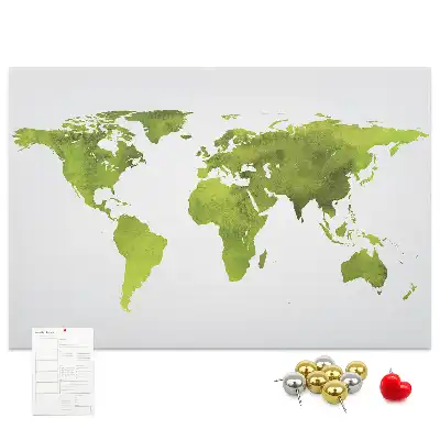 Nástenná mapa sveta Akvarely do detskej izby
