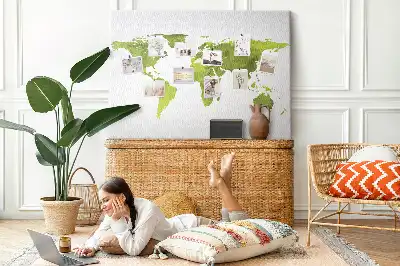 Nástenná mapa sveta Akvarely do detskej izby