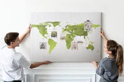 Nástenná mapa sveta Akvarely do detskej izby