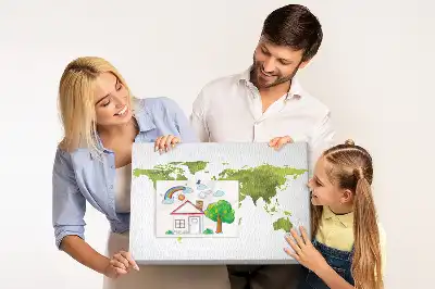 Nástenná mapa sveta Akvarely do detskej izby
