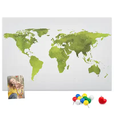 Nástenná mapa sveta Akvarely do detskej izby