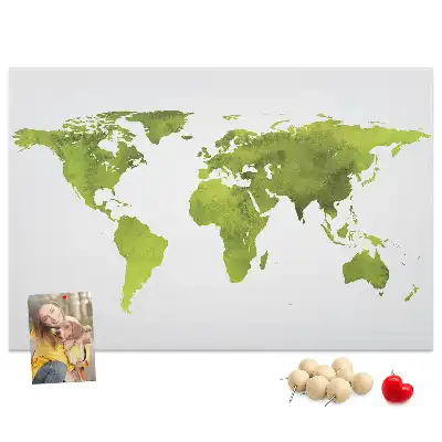 Nástenná mapa sveta Akvarely do detskej izby