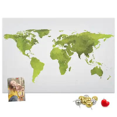 Nástenná mapa sveta Akvarely do detskej izby