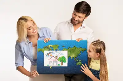 Korková nástenka s motívom kontúr štátov sveta
