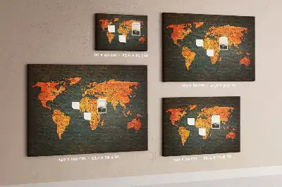 Nástenná korková tabuľa detská s motívom zemegule