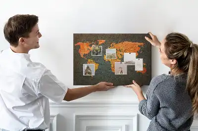 Nástenná korková tabuľa detská s motívom zemegule