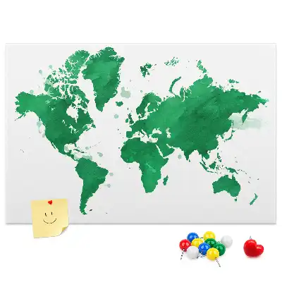 Nástenka do detskej izby Zelená mapa sveta