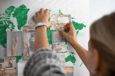 Nástenka do detskej izby Zelená mapa sveta