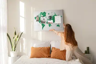 Nástenka do detskej izby Zelená mapa sveta