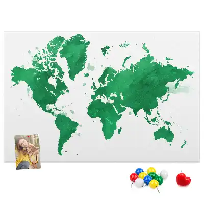 Nástenka do detskej izby Zelená mapa sveta