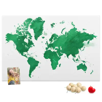Nástenka do detskej izby Zelená mapa sveta