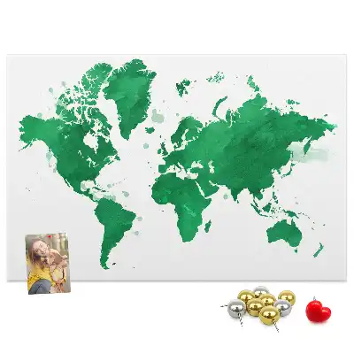 Nástenka do detskej izby Zelená mapa sveta