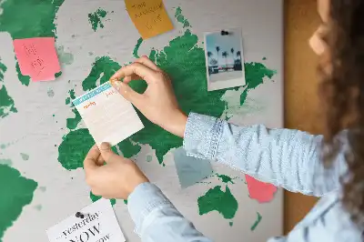 Nástenka do detskej izby Zelená mapa sveta
