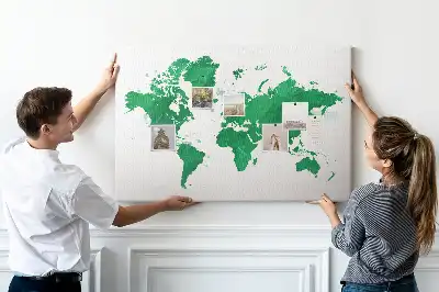 Nástenka do detskej izby Zelená mapa sveta